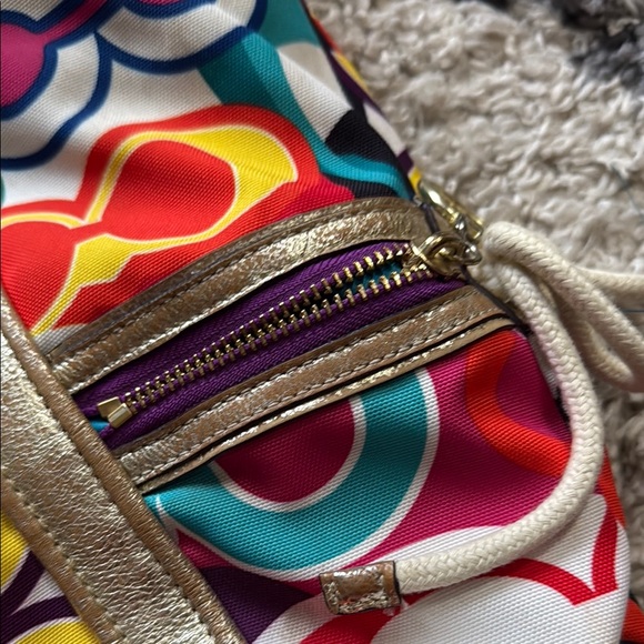 Coach Multicolor Poppy Collection Signature C Pattern Purse - Picture 4 of 15